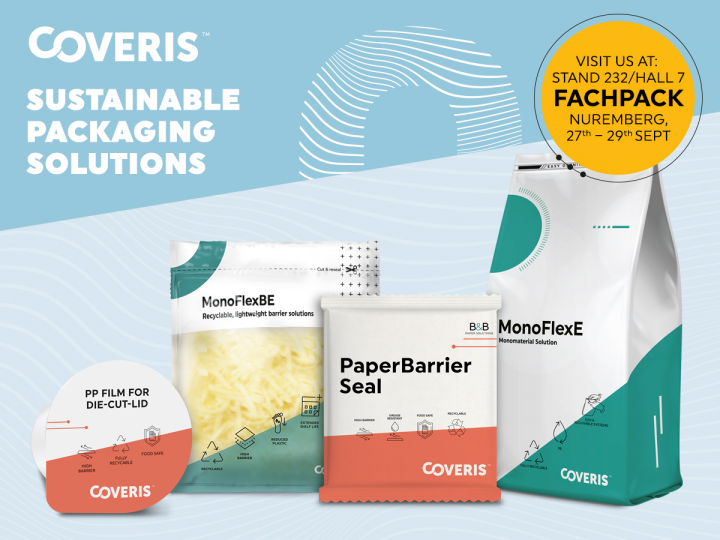 Coveris introduces next generation, sustainable dairy packaging at FachPack 2022: recyclable with reduced plastic