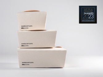 Coveris und Notpla als Finalisten für zwei Preise bei den 'Sammies' für mit Notpla beschichtete Lebensmittelkartons bekannt gegeben